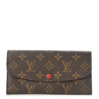 Louis Vuitton Monogram Emilie Wallet Red 1 of 8
