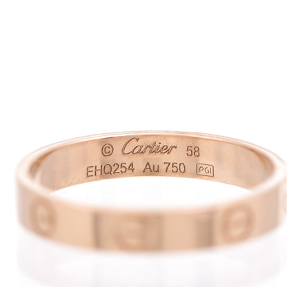 Cartier 18K Yellow Gold 3.5mm LOVE Band Ring 58 8.5 4 of 4