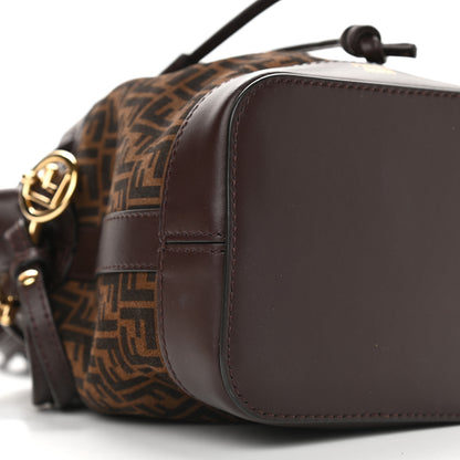 Fendi Suede Vitello King F is Fendi Micro FF Mini Mon Tresor Bucket Bag Sigaro Marrone Ebano 8 of 10