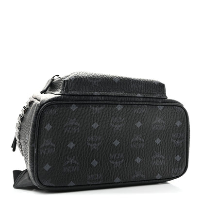 MCM Visetos Small Side Stud Stark Backpack Black 4 of 12