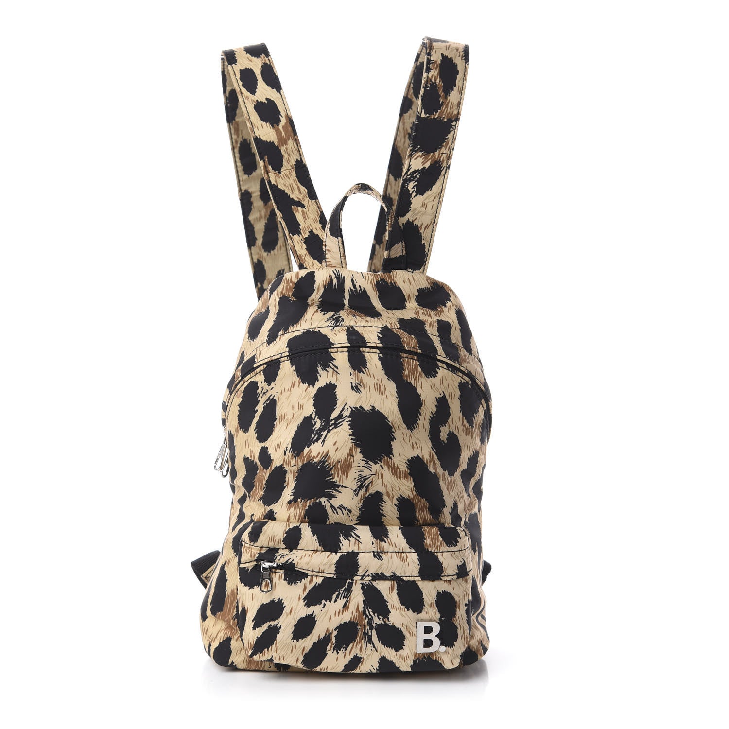 Balenciaga Nylon Leopard Printed Soft XXS Backpack Beige 1 of 8