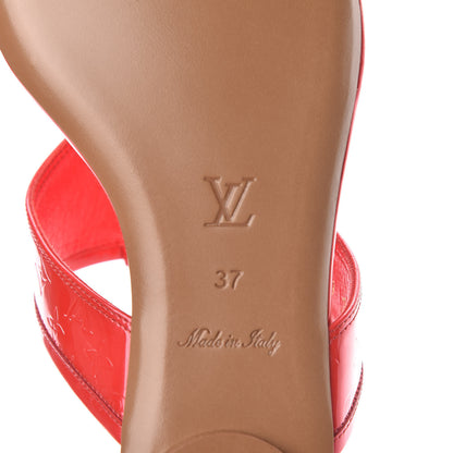 Louis Vuitton Vernis Pantheon Flat Thong Sandals 37 Grenadine 6 of 9