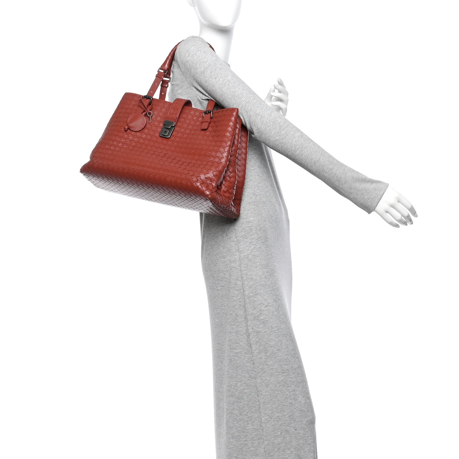 Bottega Veneta Nappa Intrecciato Medium Roma Tote Brique 2 of 13