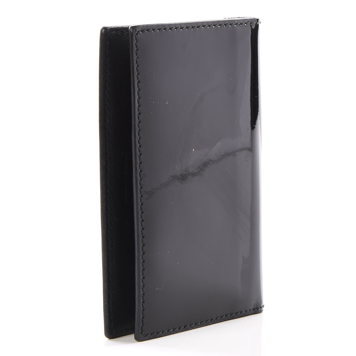 Alexander McQueen Patent Skull Bi-Fold Card Holder Black 3 of 8