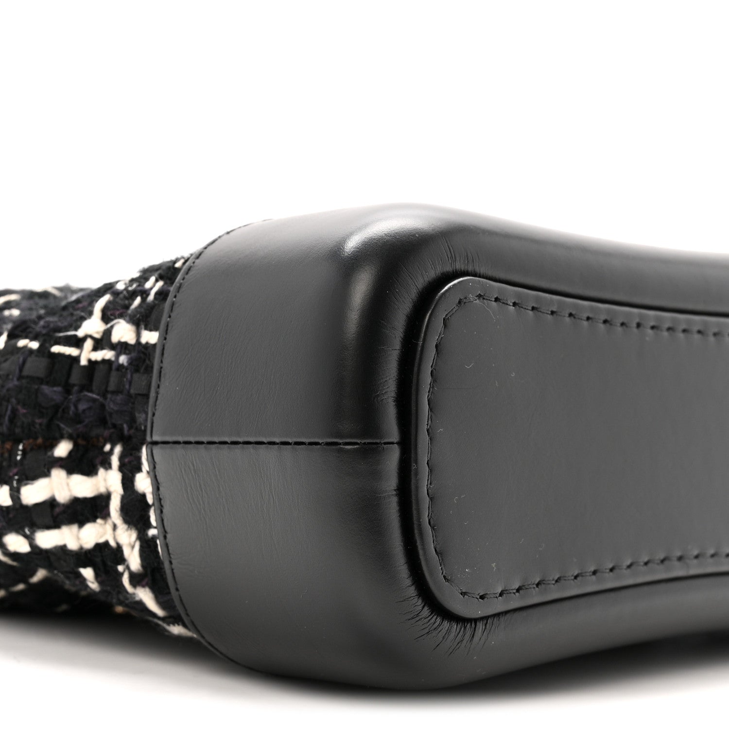 Chanel Tweed Calfskin Small Gabrielle Hobo Black White 9 of 12