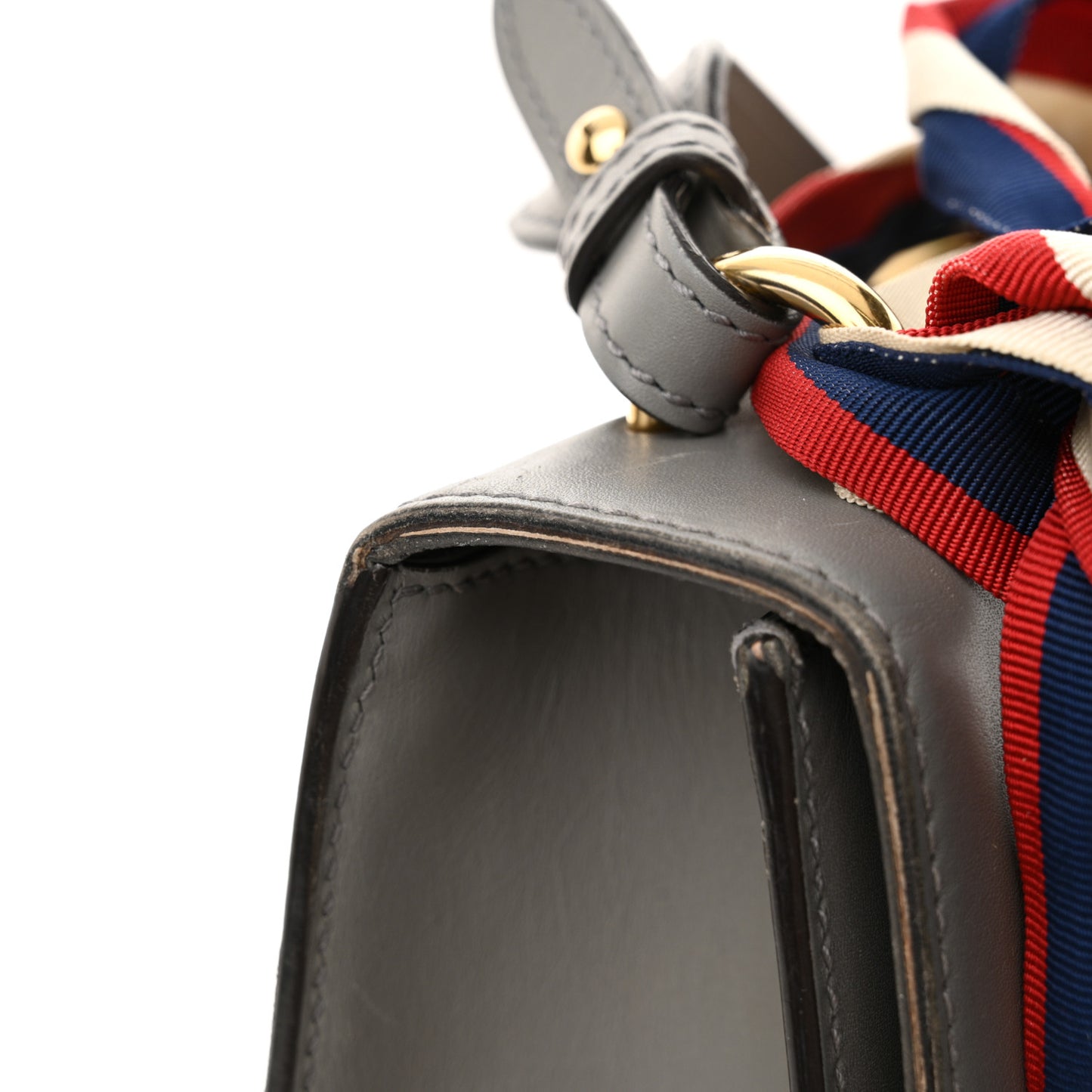 Calfskin Small Sylvie Shoulder Bag Deep Grey