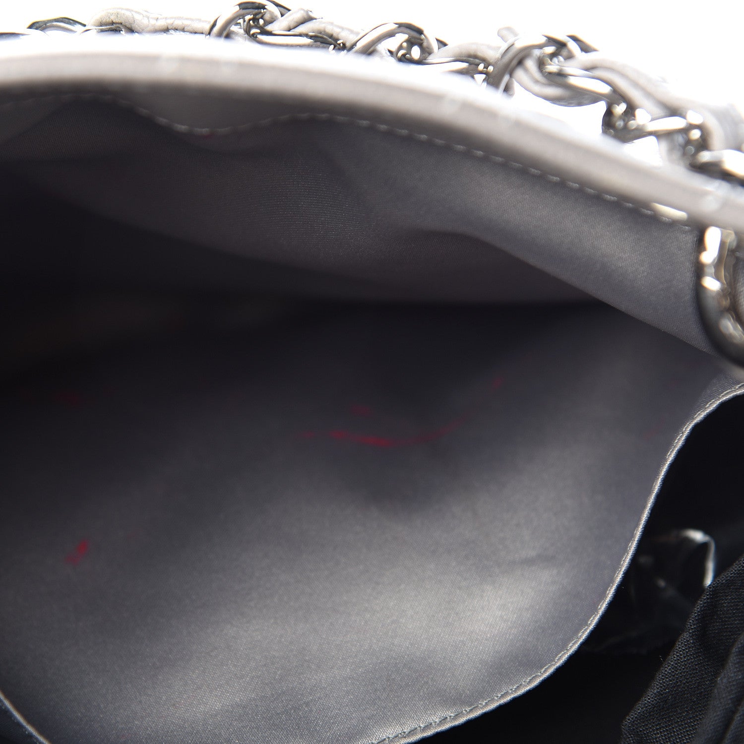 Chanel Caviar Quilted Grand Shopping Tote GST Light Grey 12 of 13