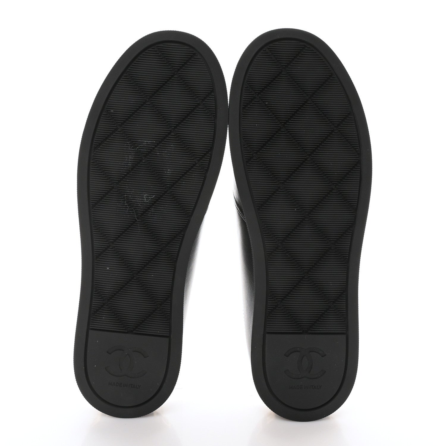 Chanel Lambskin Grosgrain Cap Toe Sneaker Mules 36 Black 6 of 9