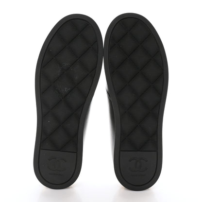 Chanel Lambskin Grosgrain Cap Toe Sneaker Mules 36 Black 6 of 9