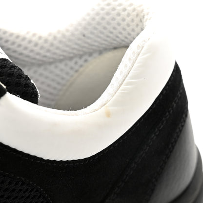 Chanel Mesh Suede Grained Calfskin Womens CC Sneakers 39.5 Black White 8 of 8
