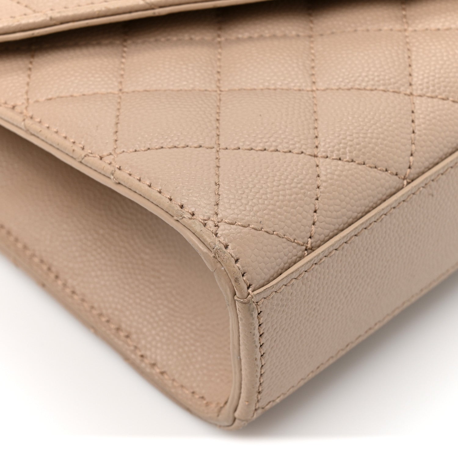 Saint Laurent Grain De Poudre Textured Mixed Matelasse Triquilt Small Monogram Satchel Dark Beige 10 of 13