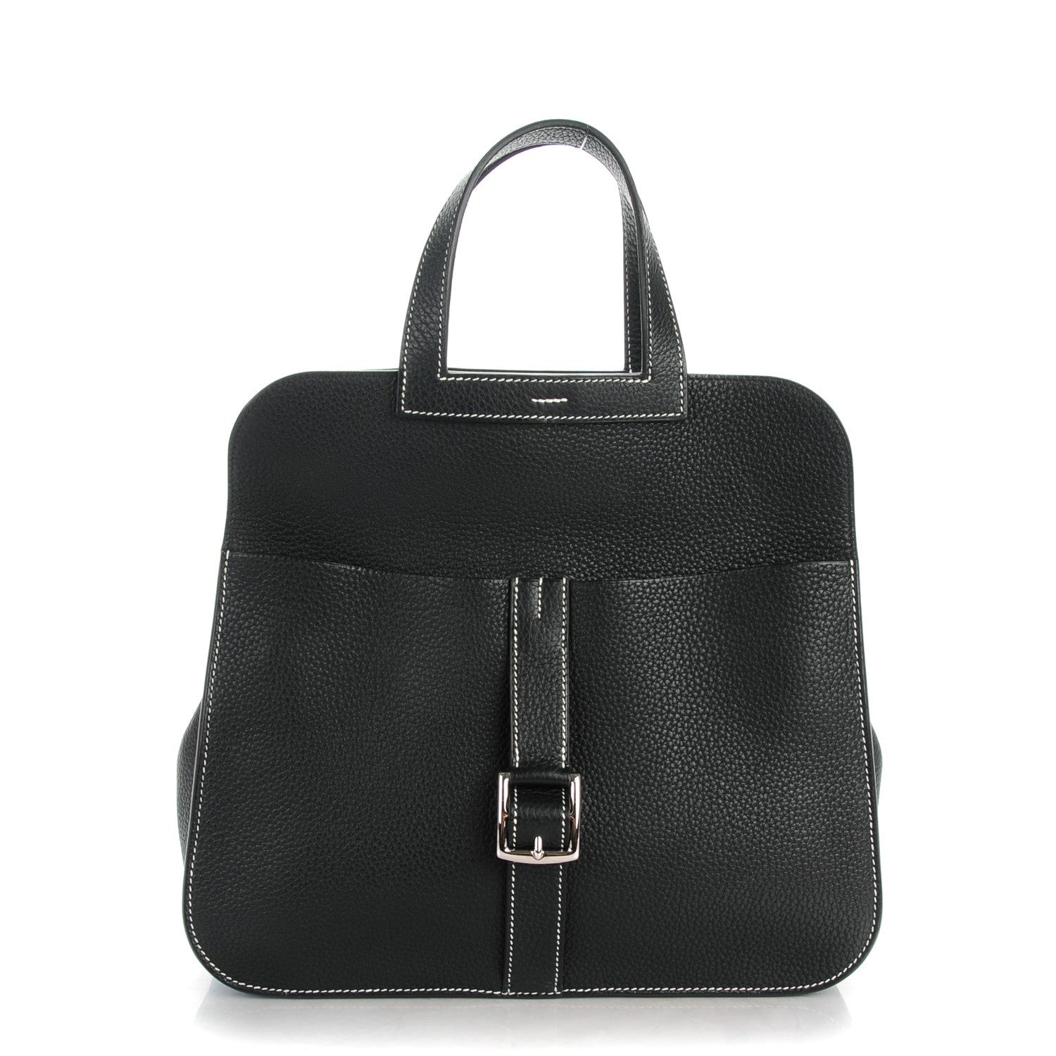 Hermes Taurillon Clemence Halzan 31 GM Black 1 of 7