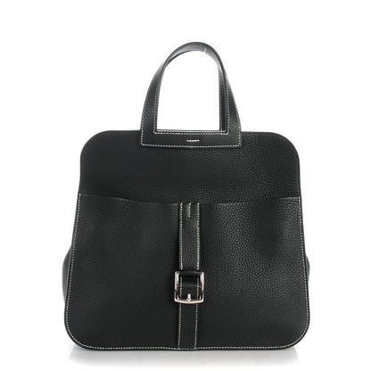 Hermes Taurillon Clemence Halzan 31 GM Black 1 of 7