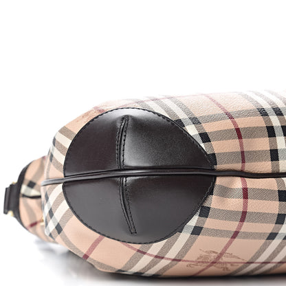 Burberry Haymarket Check Medium Willenmore Hobo Chocolate 9 of 10