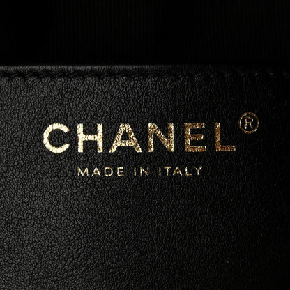 Chanel Suede Quilted Medium Chanel 25 Handbag Black 6 of 10