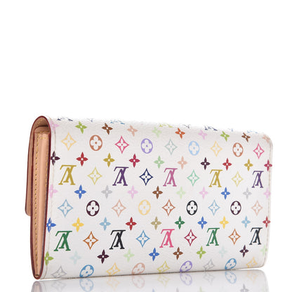 Louis Vuitton Monogram Multicolor Sarah Wallet White 3 of 8