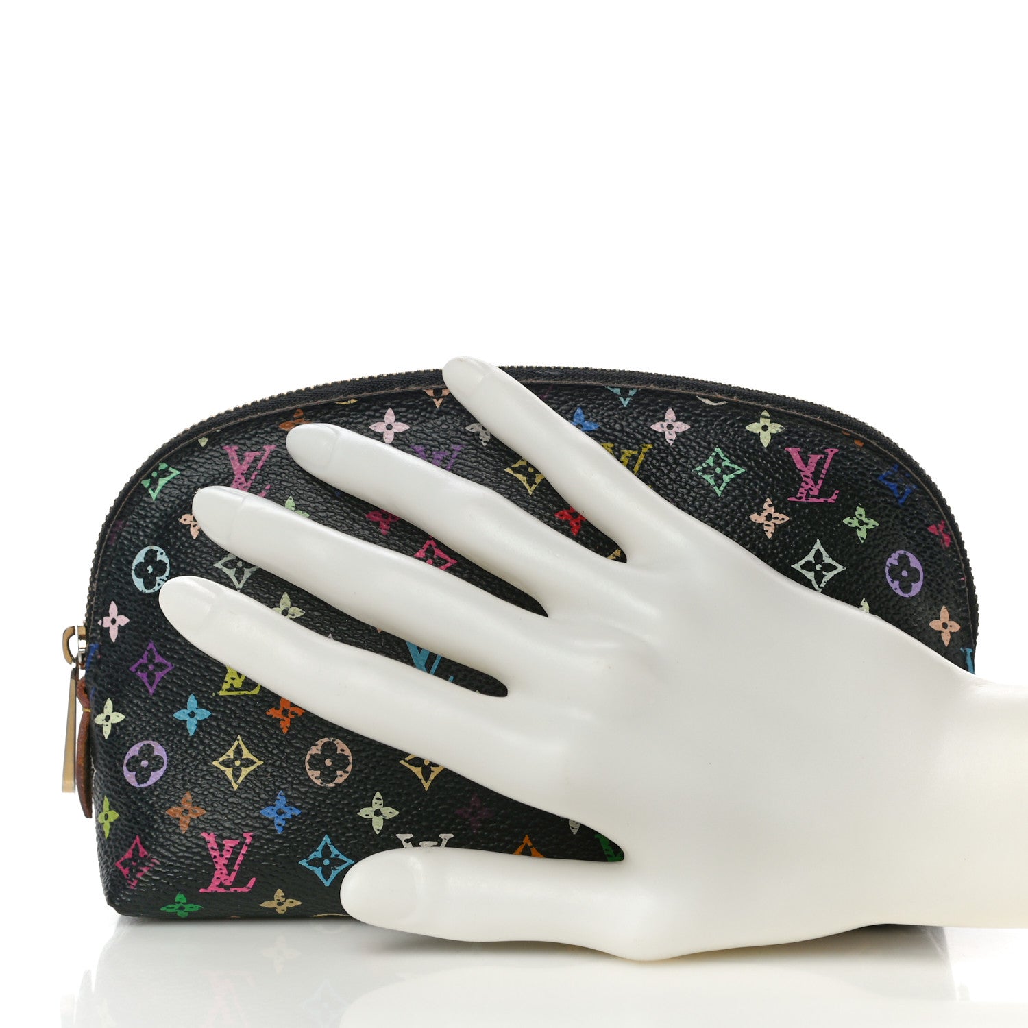 Louis Vuitton Monogram Multicolor Cosmetic Pouch Black Grenade 2 of 12