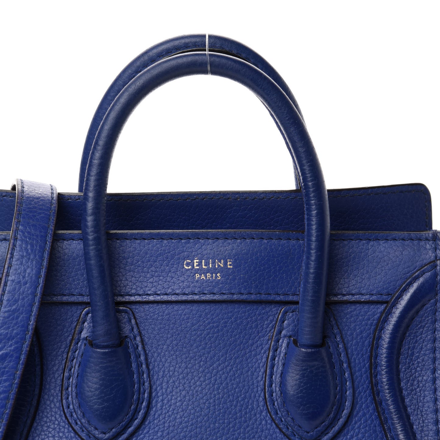 Drummed Calfskin Nano Luggage Indigo
