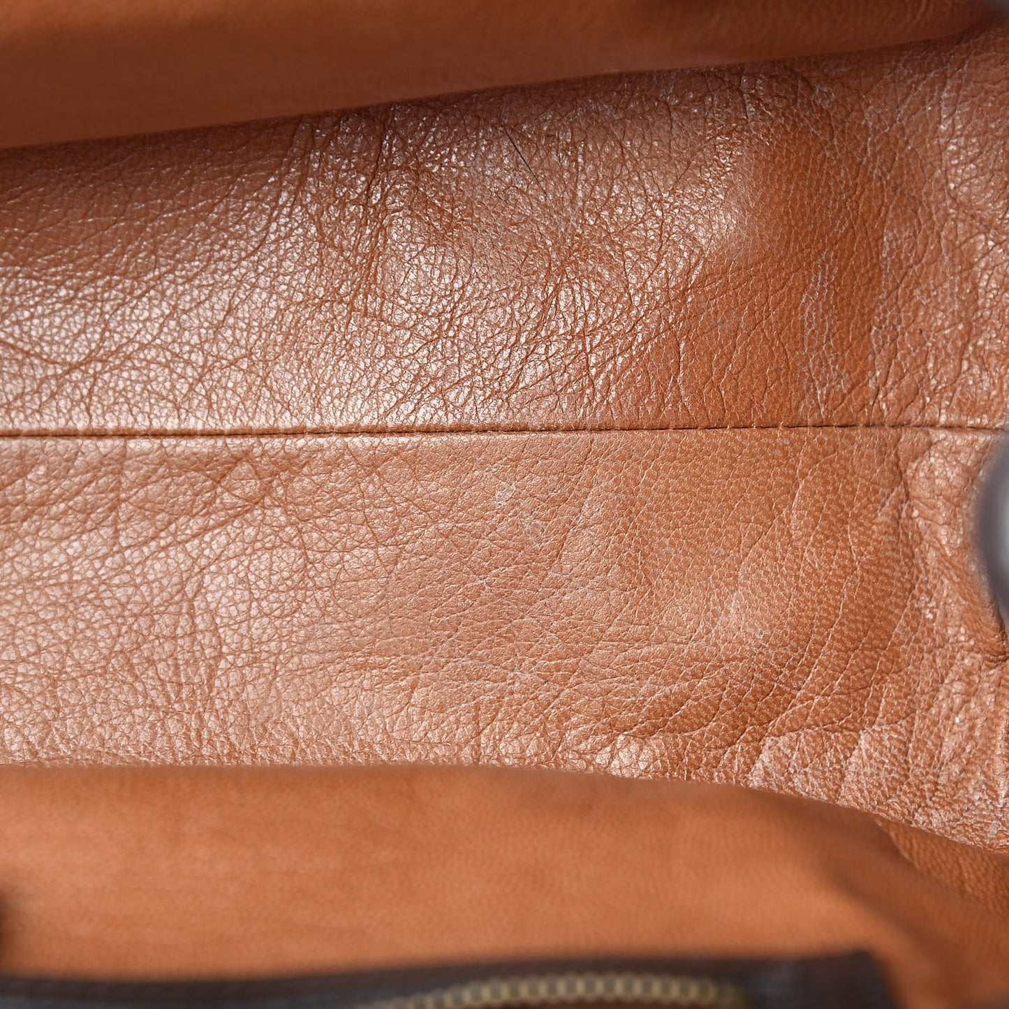 Calf Hair Calfskin Bamboo Bullet Satchel Brown