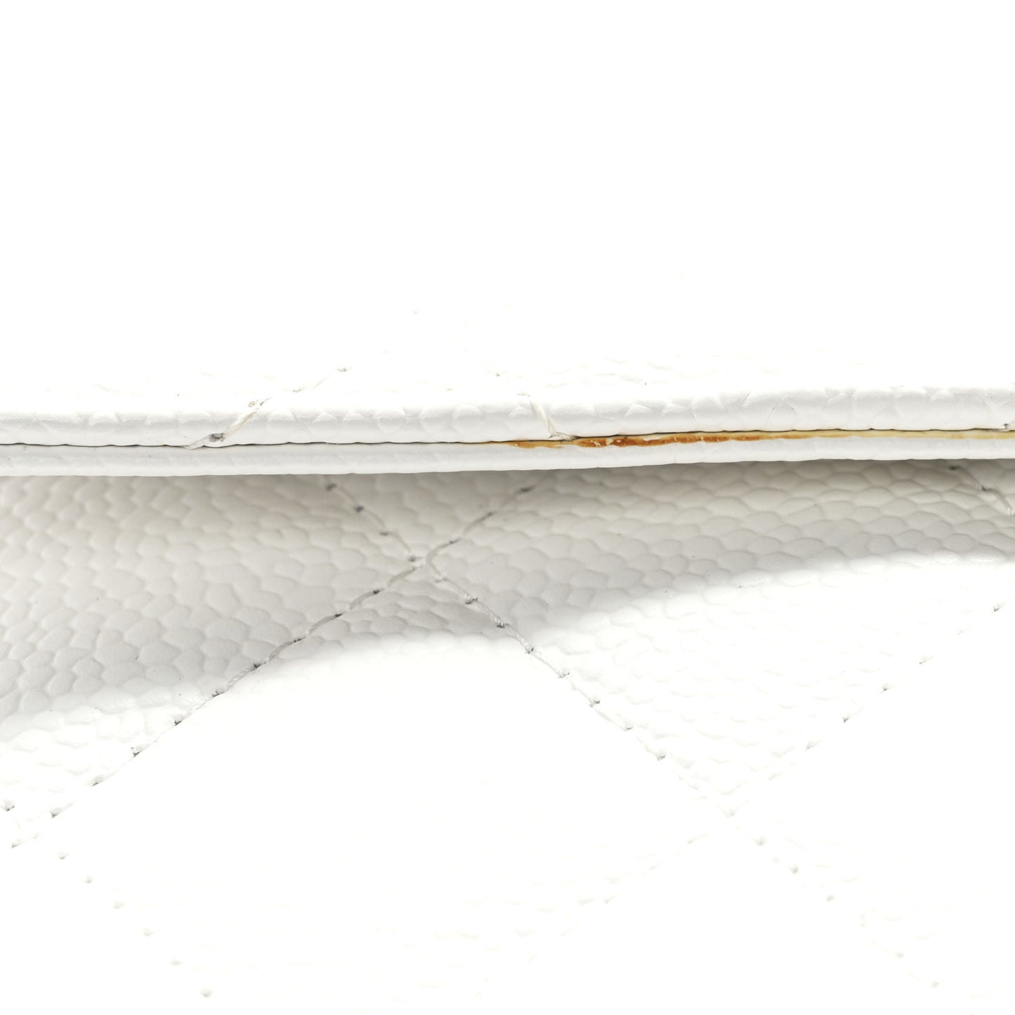 Caviar Quilted Jumbo Single Flap White