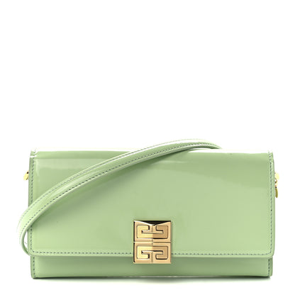 Givenchy Shiny Calfskin 4G Wallet on Chain Pistachio 1 of 11