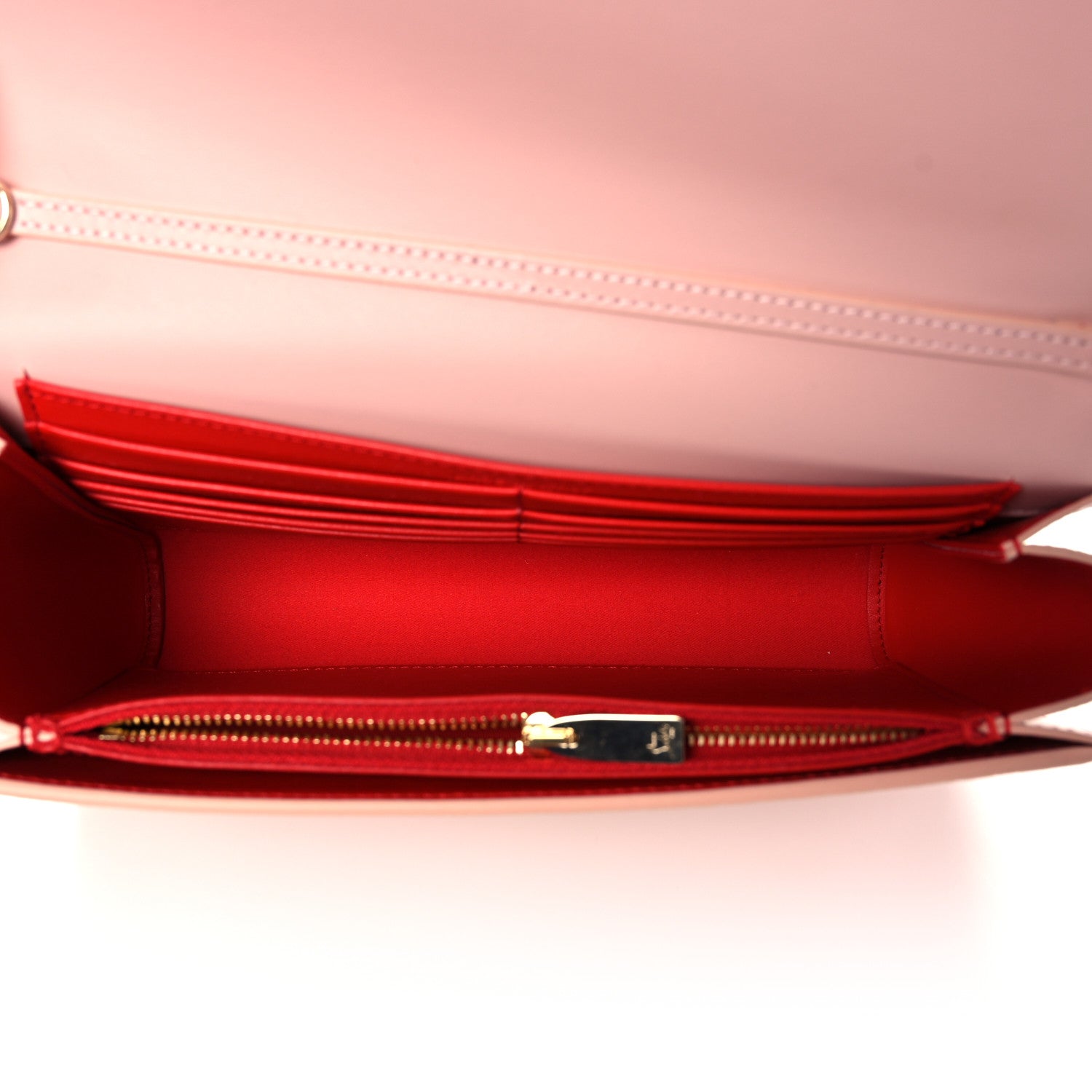 Christian Louboutin Calfskin Spikes Paloma Clutch Rosy 5 of 10