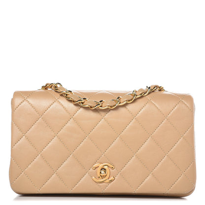 Chanel Lambskin Quilted Mini Flap Beige 1 of 11