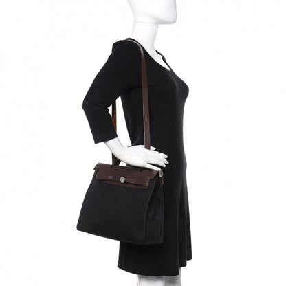Hermes Toile Vache Hunter Herbag Zip 31 PM Black Ebene 2 of 12