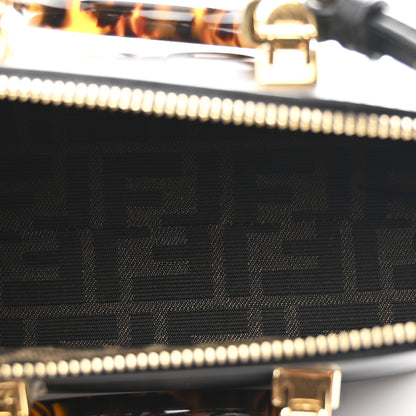 Fendi Vitello King Plexiglass Logo Embossed Mini By The Way Top Handle Boston Bag Black 5 of 10