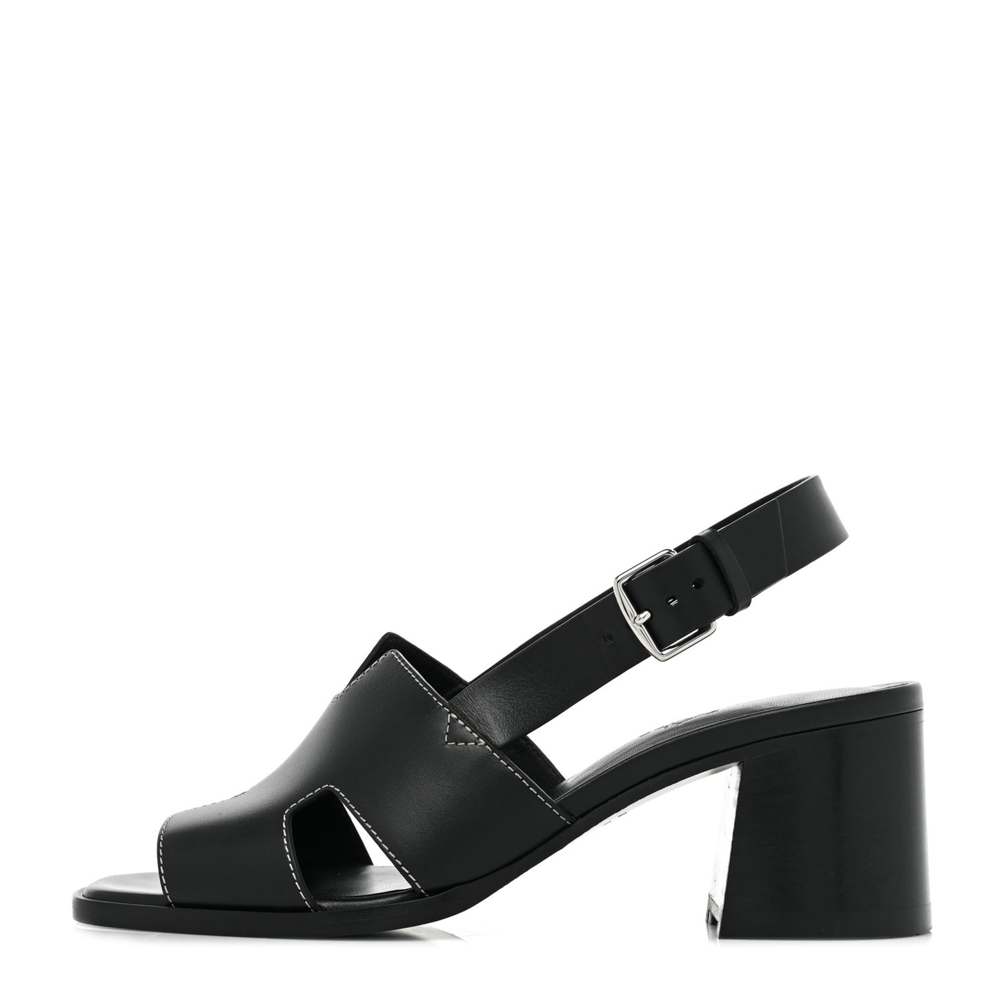 Calfskin Elbe 60 Sandals 38 Black