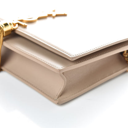 Saint Laurent Smooth Calfskin Classic Monogram Kate Tassel Chain Wallet Dark Beige 8 of 9