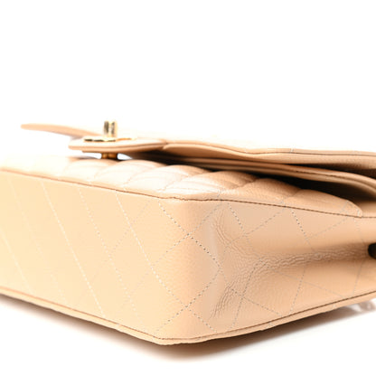 Chanel Caviar Quilted Medium Double Flap Beige 9 of 11
