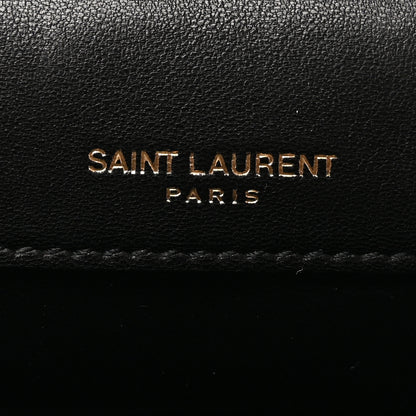 Saint Laurent Lambskin Quilted Monogram Medium Solferino Satchel Black 6 of 11