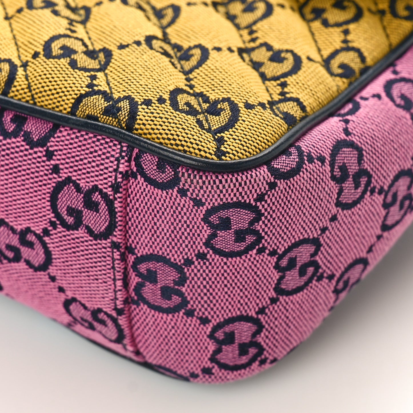 Monogram Multicolor Matelasse Diagonal Small GG Marmont Shoulder Bag Green Blue Yellow Light Blue Pink