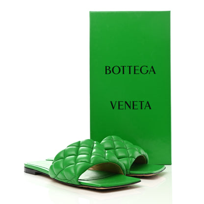 Bottega Veneta Nappa Matelasse Padded Flat Sandals 38.5 Parakeet 8 of 8
