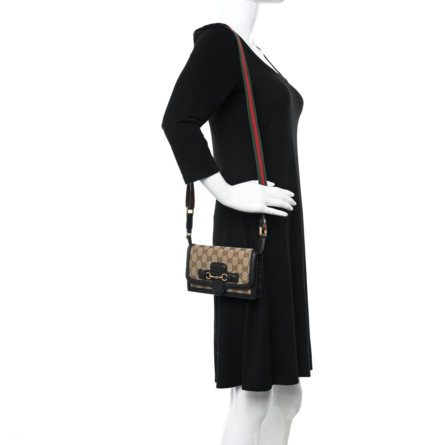 Monogram Lady Web Convertible Wallet Black