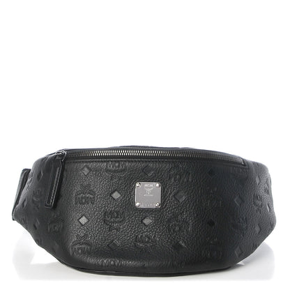 MCM Calfskin Ottomar Monogram Belt Bag Black 1 of 11