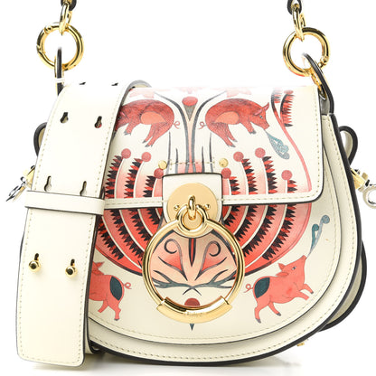 Chloe Calfskin Small Artistic Print Tess Bag Natural White 10 of 10