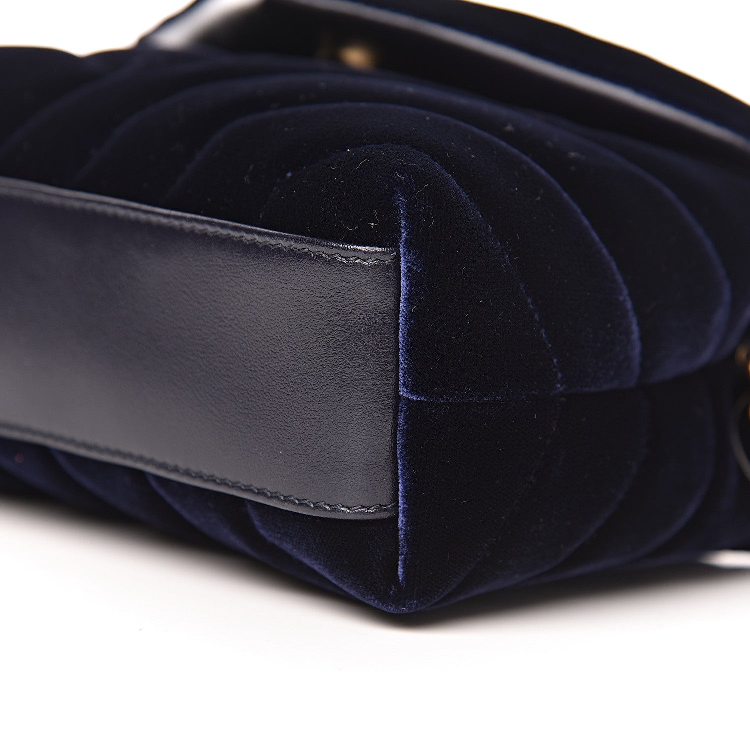Saint Laurent Velvet Y Quilted Monogram Toy Loulou Crossbody Bag Navy 9 of 11