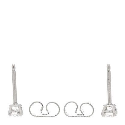 Tiffany Platinum Diamond .30ctw Solitaire Earrings 3 of 5