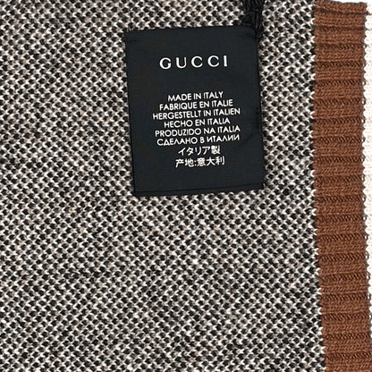 Gucci Wool GG Scarf Brown 3 of 4