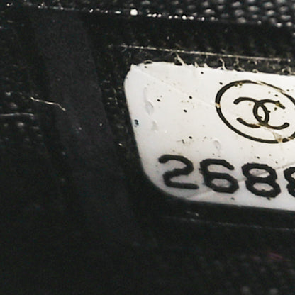 Chanel Lambskin Zip Around Large Gusset Wallet With Pearl Chain Black 8 of 10