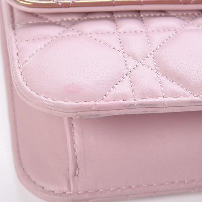 Christian Dior Patent Lambskin Cannage Miss Dior Promenade Pouch Pink 11 of 12