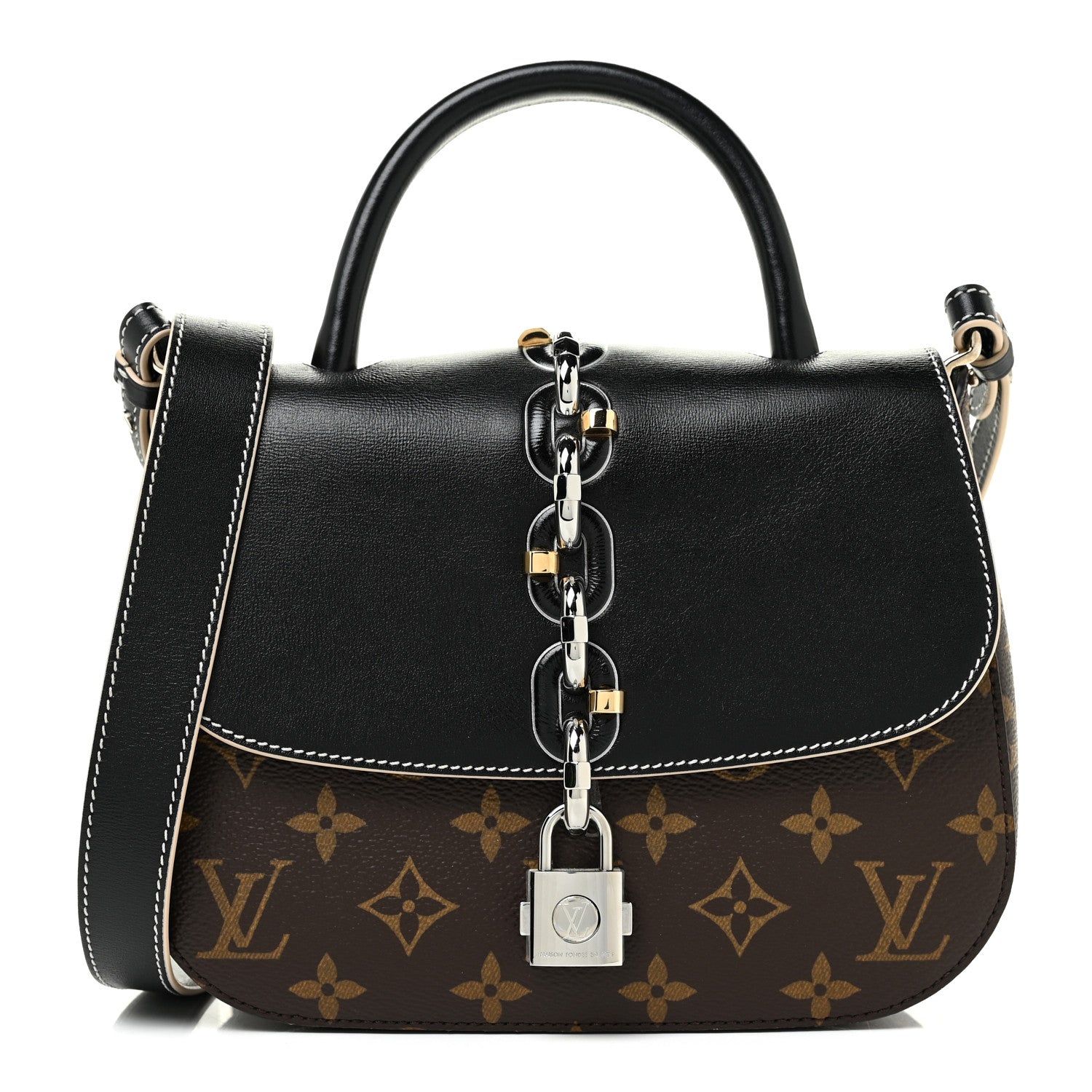 Louis Vuitton Calfskin Monogram Chain It Bag PM Black 1 of 10