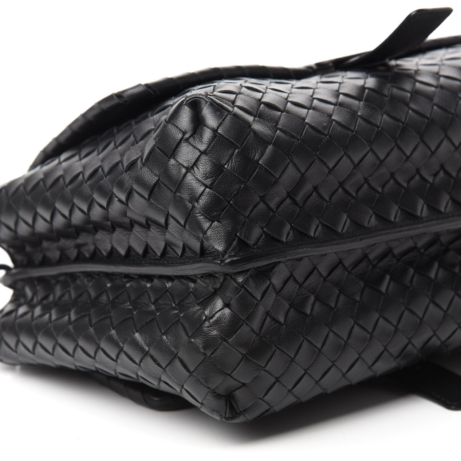 Bottega Veneta Nappa Intrecciato Flap Shoulder Bag Black 7 of 12