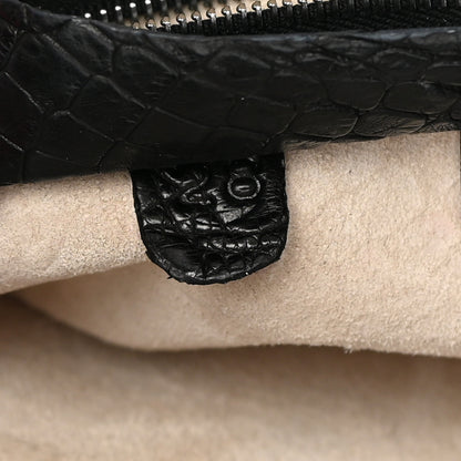 Nancy Gonzalez Crocodile Chain Hobo Black 8 of 14