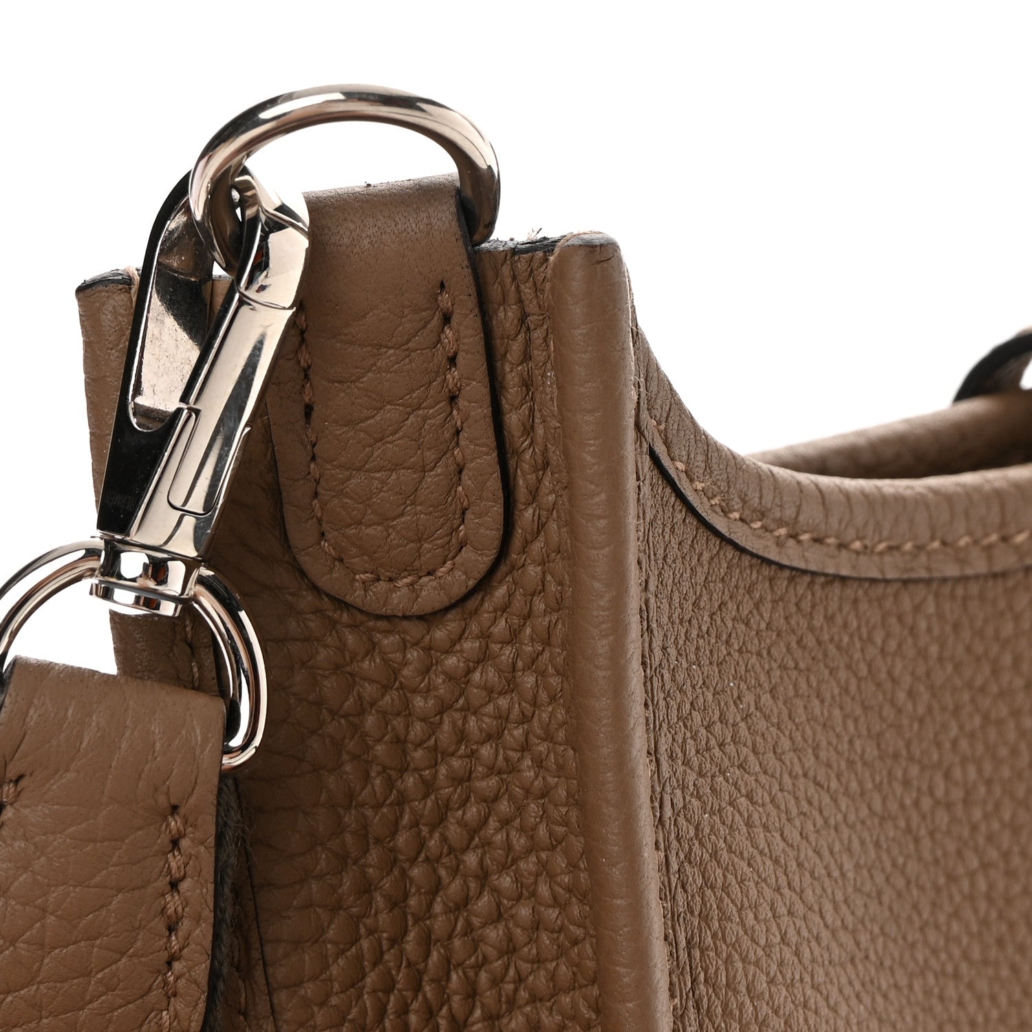 Hermes Taurillon Clemence Amazone Evelyne TPM Beige De Weimar Gris Etain 13 of 14