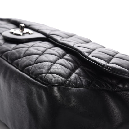 Chanel Calfskin Quilted XXL Travel Flap Bag Black 9 of 10