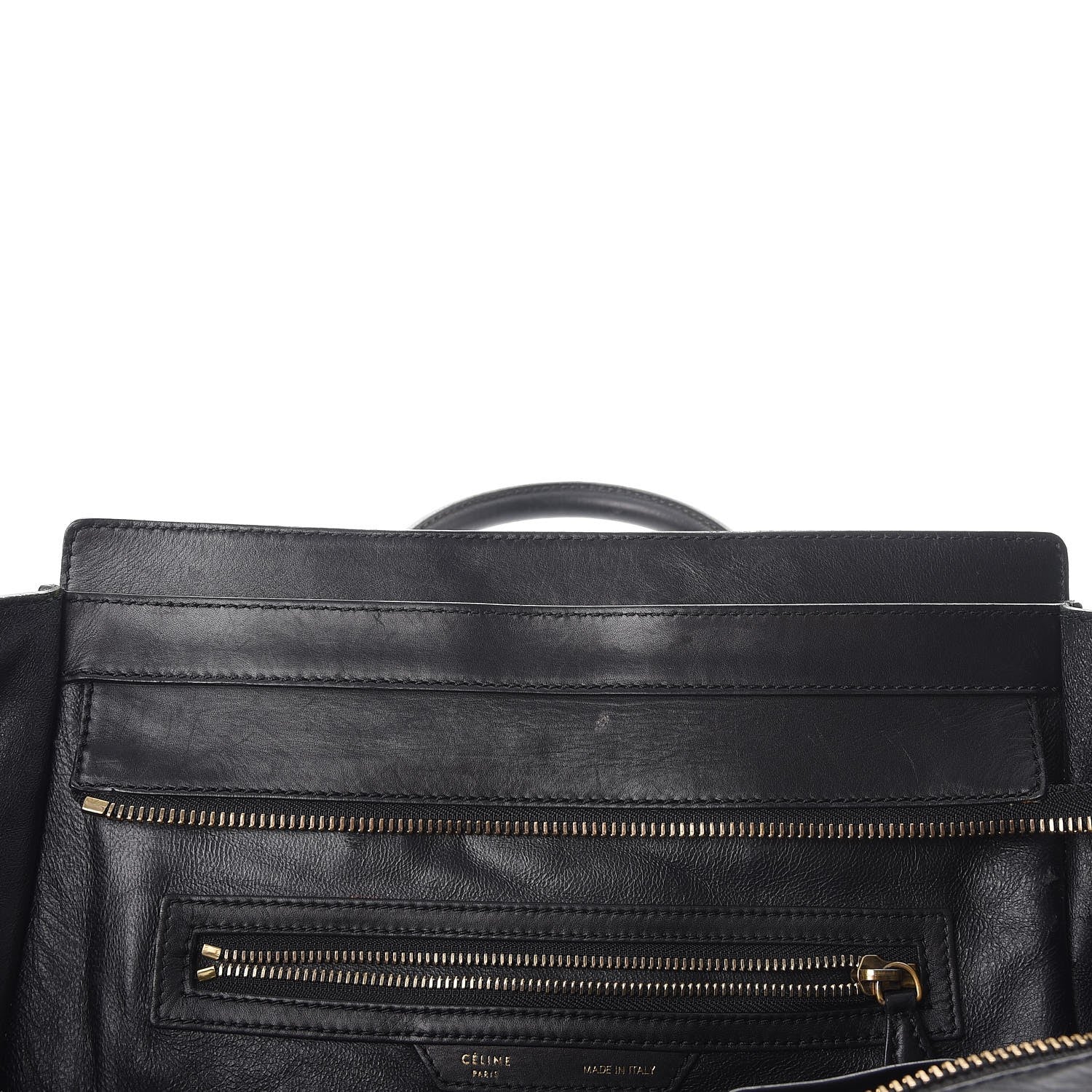 Celine Smooth Calfskin Mini Bi-Color Luggage Forest Black 14 of 18
