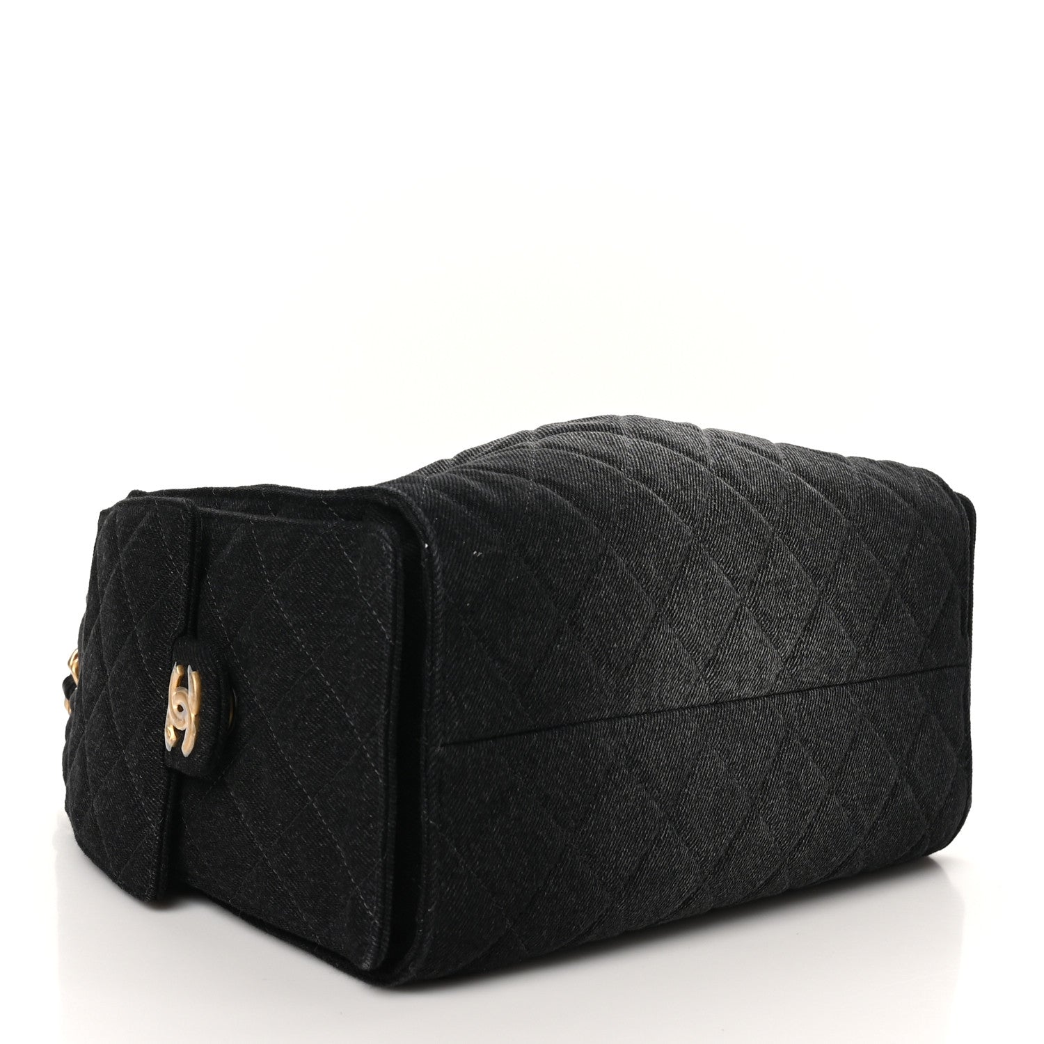 Chanel Washed Denim Quilted Small Chanel 25 Handbag Black 1687970